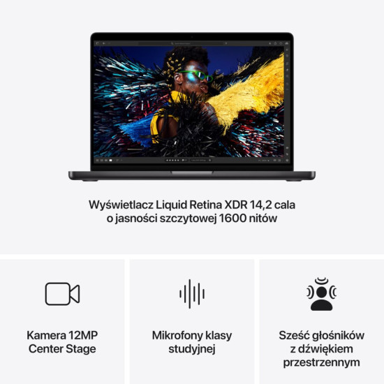 Notebook apple macbook pro 2024 m4 16gb 512gb 14 int black